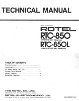 Rotel RTC-850-850L - Technical manual 